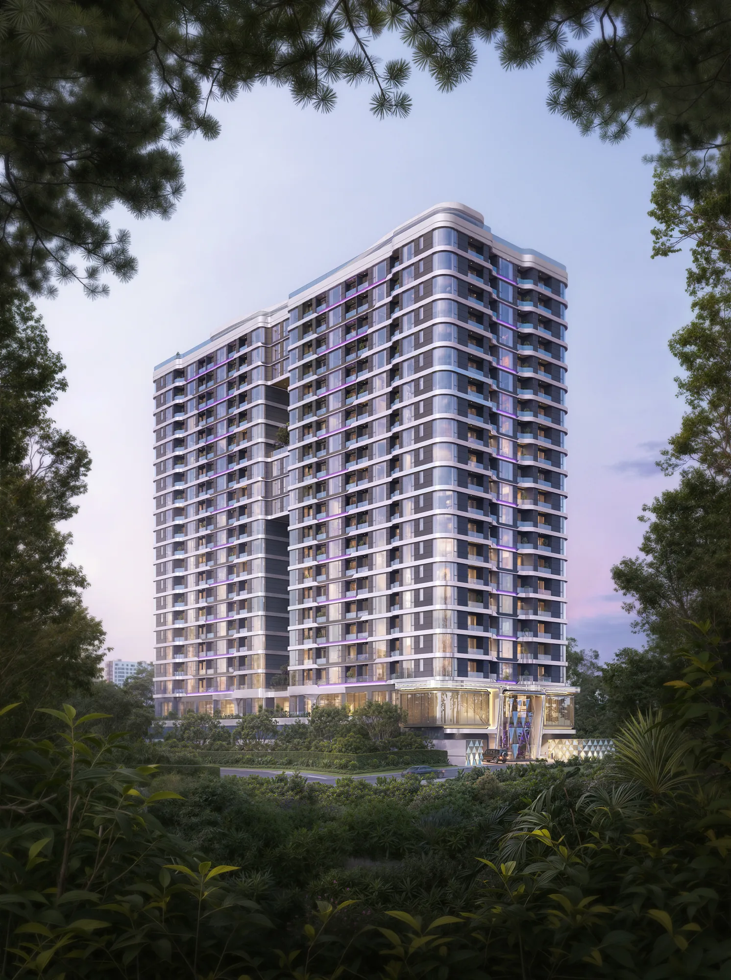 Amethyst residential tower render in Kilimani