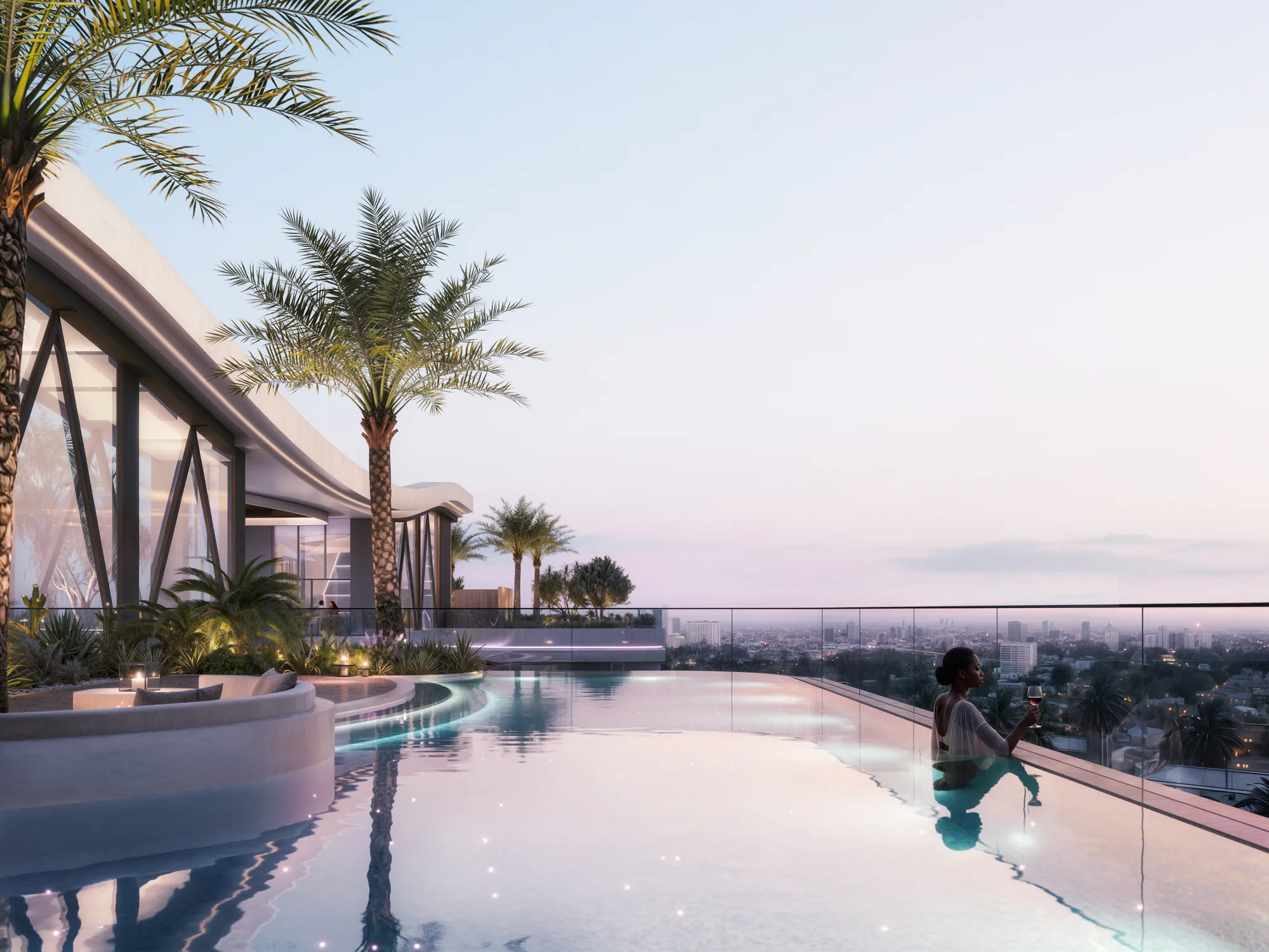 Amethyst rooftop pool and sky lounge