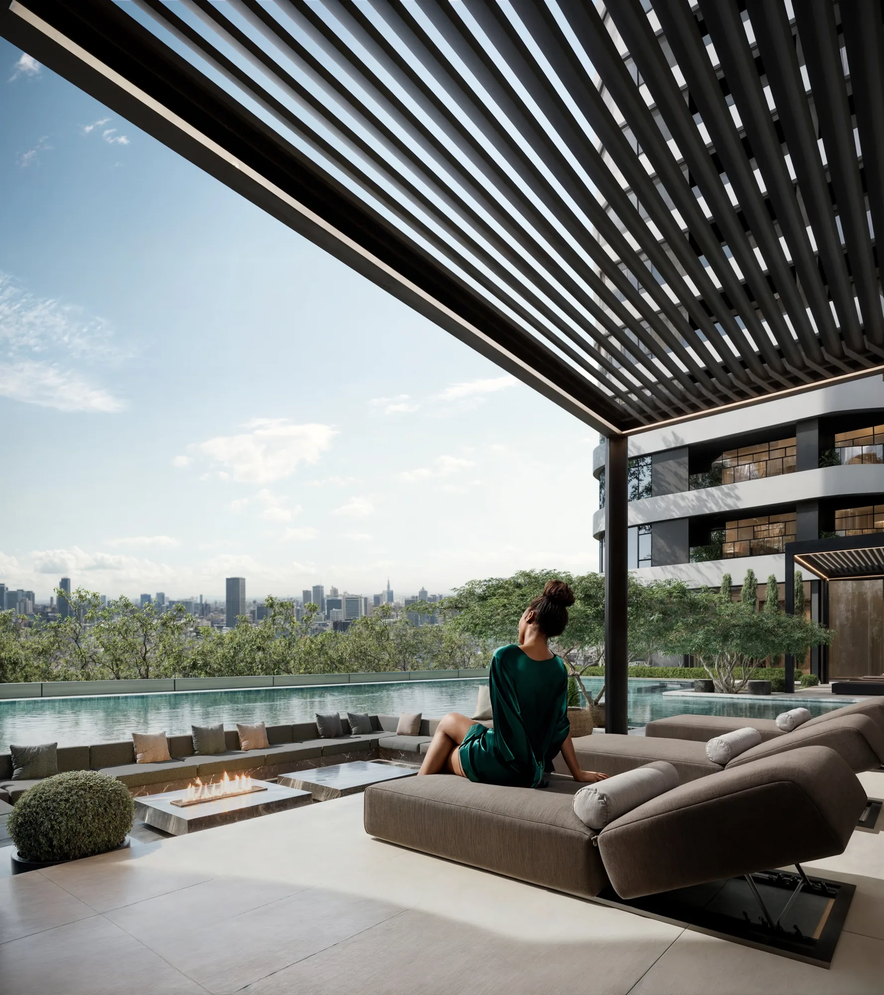 Emerald Springs covered courtyard lounge